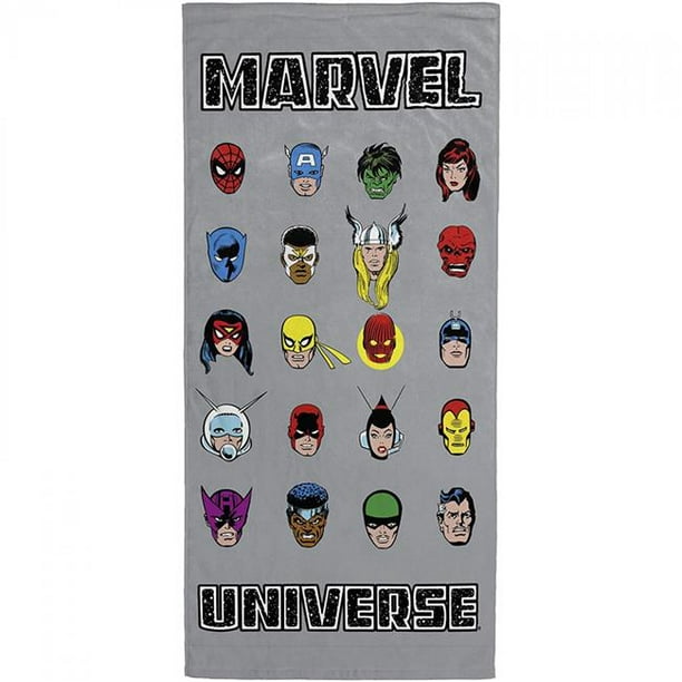 Marvel Comics Avengers Grey Team Beach Towel Marvel Comics Avengers Grey Team Beach Towel